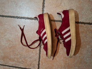 Scarpe Adidas scamosciate bordeaux taglia 37,5