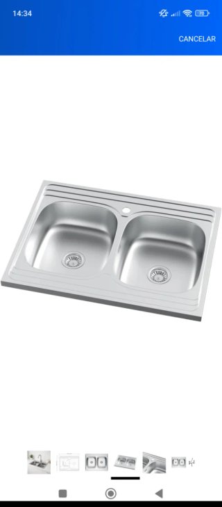 Fregadero doble de cocina