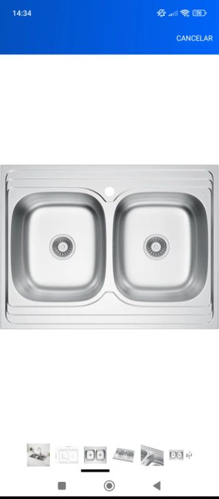 Fregadero doble de cocina