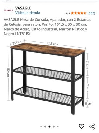 Mesa auxiliar industrial 3 niveles