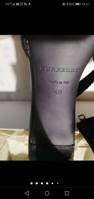 Sandali Burberry Vera Pelle Neri