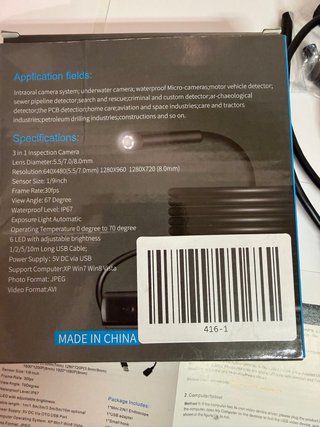 Cámara Endoscópica USB HD Impermeable