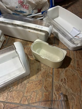 Cestas y cajones congelador y frigo americano LG,