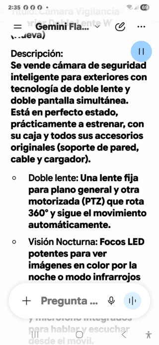 Cámara Vigilancia PTZ WiFi Exterior