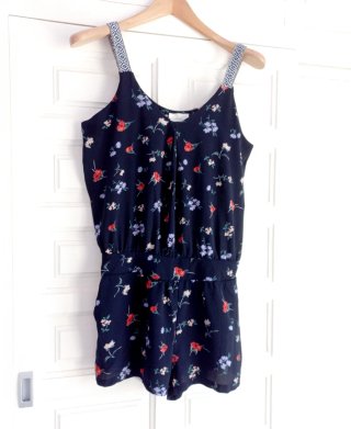 Mono corto Crepe floral
