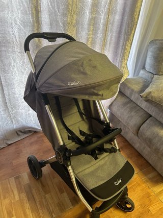 Carro de bebé gris