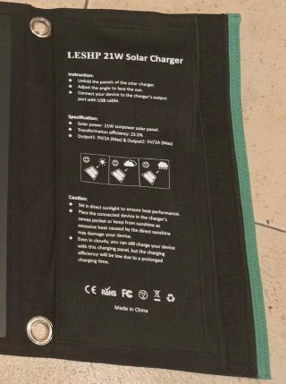 Cargador Solar LESHP 21W