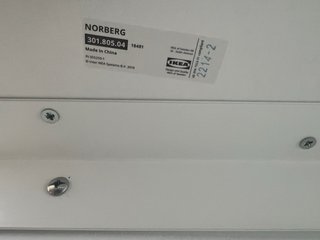 Mesa abatible Ikea Norberg blanca