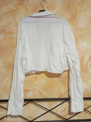 Camisa crop top blanca, talla única
