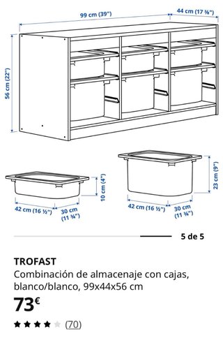 Mueble Almacenaje Trofast Ikea Blanco