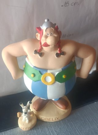 Figura resina Obelix e Ideafix 4 Astérix Plastoy