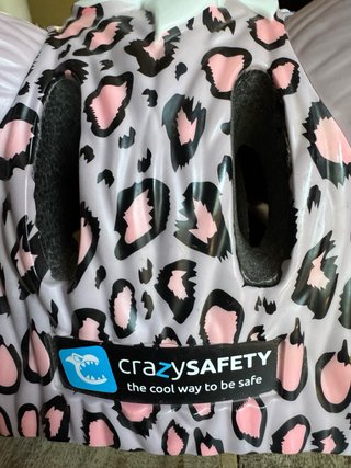 Casco infantil Crazy Safety leopardo