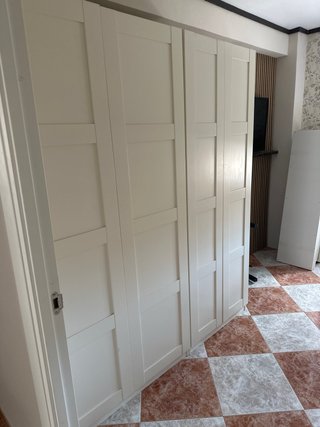 Armario 4 puertas madera blanco