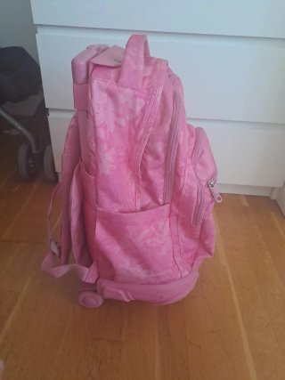 Mochila Totto rosa niña con ruedas