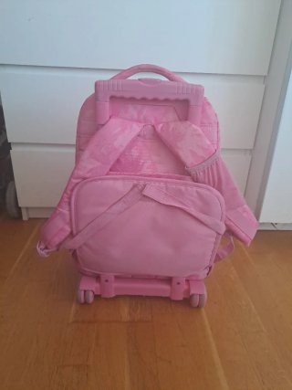 Mochila Totto rosa niña con ruedas