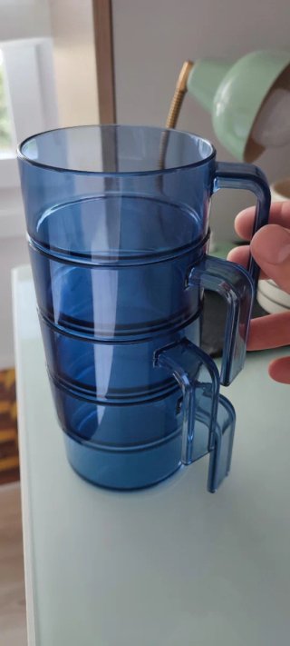 Lote de 4 tazas apilables IKEA retro vintage