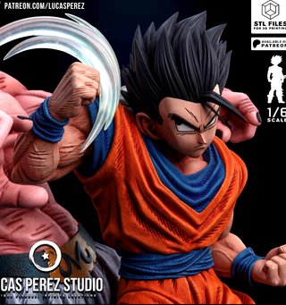 Figura Resina Gohan vs Superbuu Dragon Ball Z