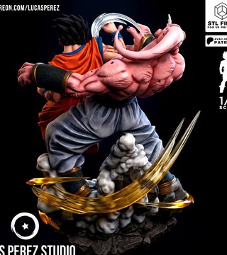 Figura Resina Gohan vs Superbuu Dragon Ball Z