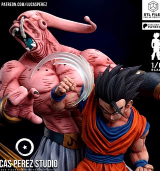 Figura Resina Gohan vs Superbuu Dragon Ball Z