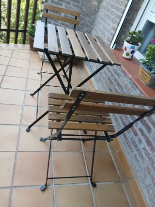 Mesa y 2 Sillas Terraza Ikea Tarno