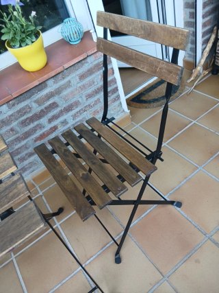 Mesa y 2 Sillas Terraza Ikea Tarno