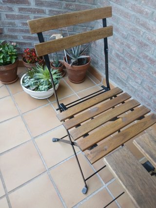 Mesa y 2 Sillas Terraza Ikea Tarno
