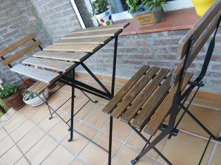 Mesa y 2 Sillas Terraza Ikea Tarno