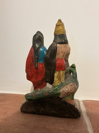 Figura Hindú Cerámica Pintada