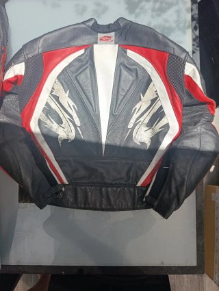 Mono de moto de 2 piezas de cuero y botas