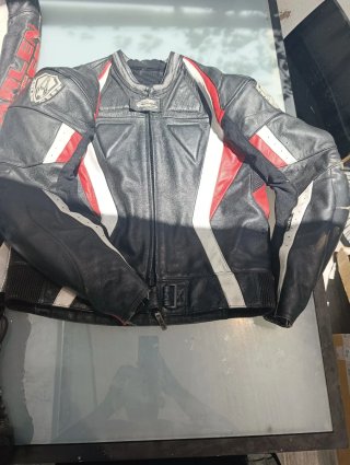 Mono de moto de 2 piezas de cuero y botas