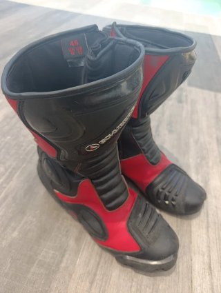 Mono de moto de 2 piezas de cuero y botas