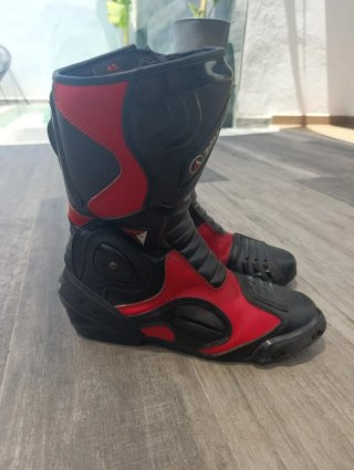 Mono de moto de 2 piezas de cuero y botas