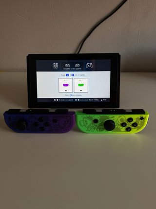 Joy-Cons Switch Splatoon Morado y Verde