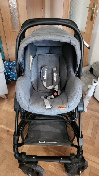 Carrito Bebé 3 en 1 Gris
