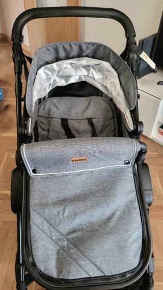 Carrito Bebé 3 en 1 Gris