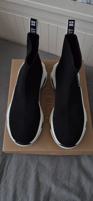 Zapatillas altas Steve Madden negras y blancas
