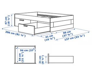 Cama IKEA BRIMNES poco uso