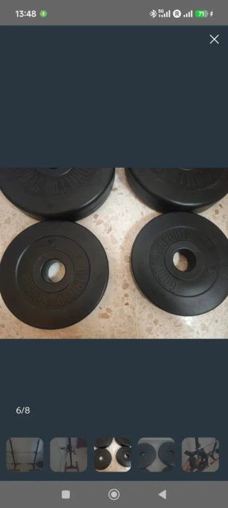 Kit Barra Olímpica 20kg + Pesos 50kg