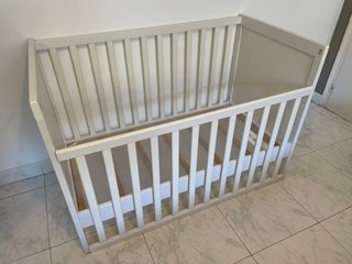 Cuna infantil madera + colchón 70x140