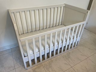Cuna infantil madera + colchón 70x140