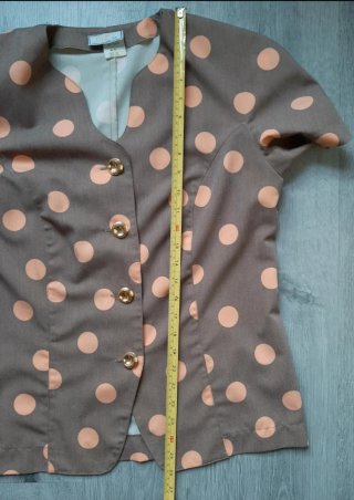 Blusa lunares manga corta mujer
