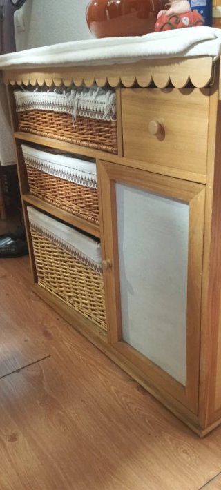 Conjunto 7 piezas de mimbre y ratán
