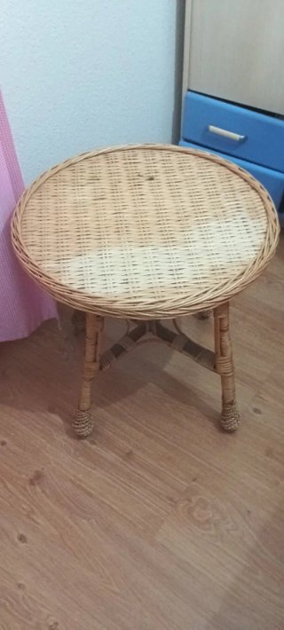 Conjunto 7 piezas de mimbre y ratán