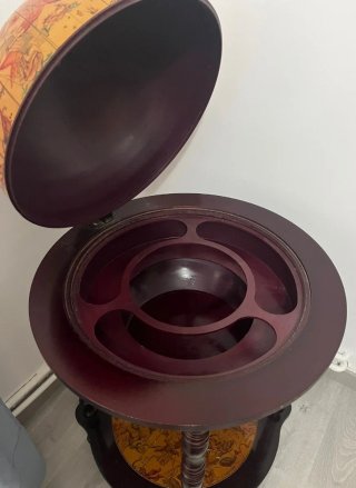 Botellero Globo Terráqueo Madera