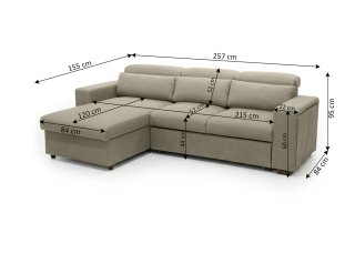 SUPER OFERTA SOFA CAMA BRSIL BEIGE CON REPOSA VASO