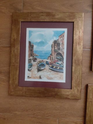 Conjunto de 3 cuadros decorativos Acuarelas