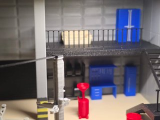 Diorama iluminado Oficina mecânica 1/64