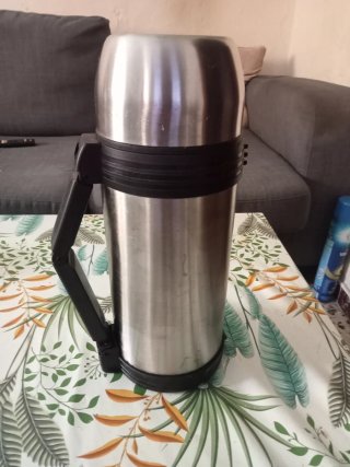 Termo café o agua acero inoxidable con asa 1 litro