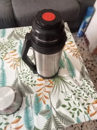 Termo café o agua acero inoxidable con asa 1 litro
