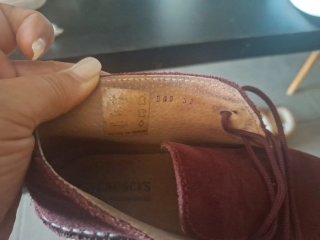 Botines serraje burdeos talla 32